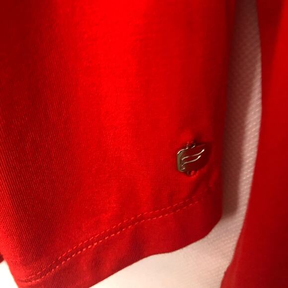 Fabletics Carla Cut Out Off Shoulder Red-Orange Top Medium - Picture 5 of 10